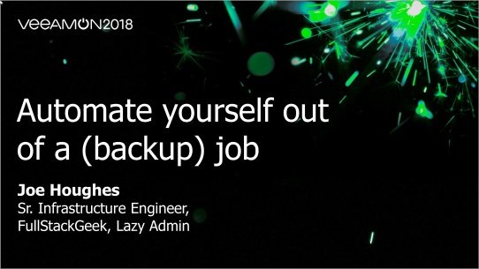 Automate Yourself out of a backup job